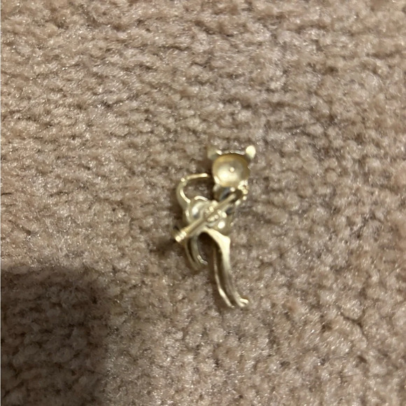 Head Moving Cat Gold Tone Brooch Pin - Picture 7 of 8